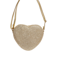 תיק צד - לב זהב מנצנץ