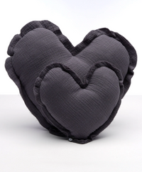 כרית חיבוק טטרה - לב - אפור כהה (קטן)