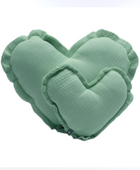 כרית חיבוק טטרה - לב - ירוק מרווה (גדול)