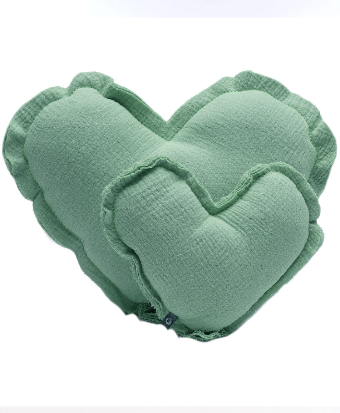 כרית חיבוק טטרה - לב - ירוק מרווה (גדול)