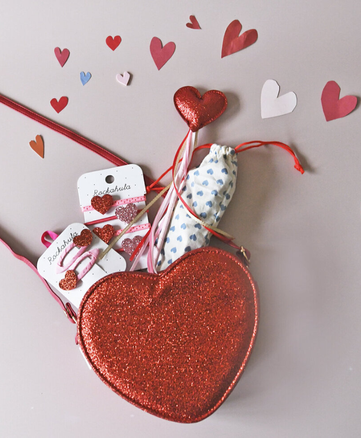 סט סיכות - לבבות מנצנצים