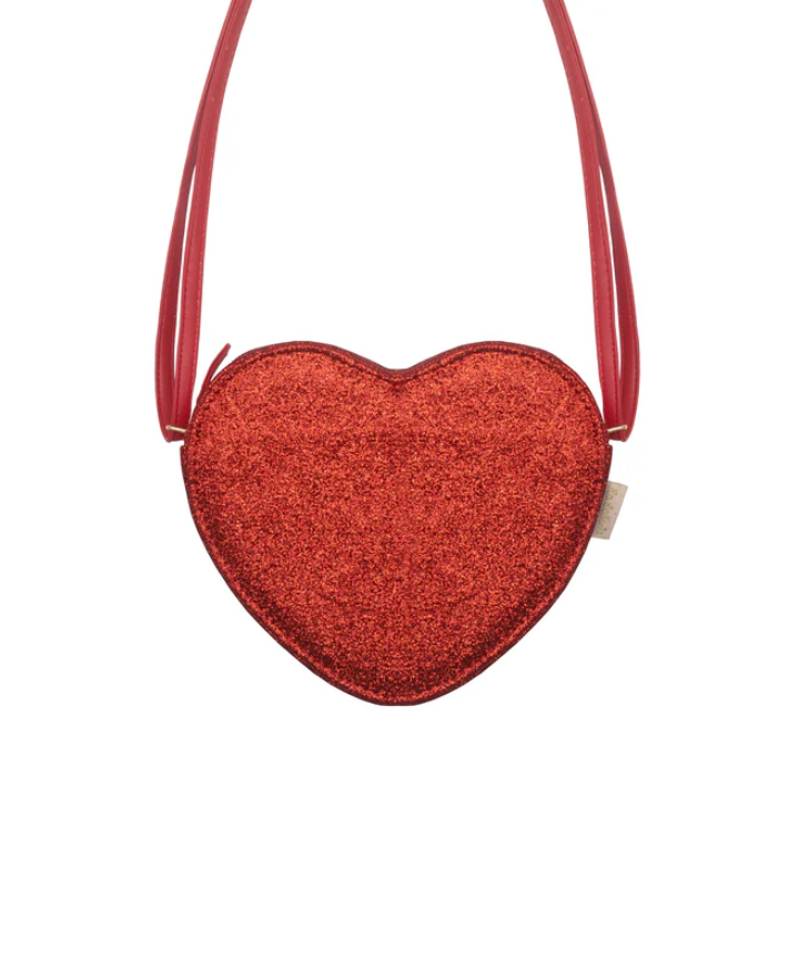 תיק צד - לב אדום מנצנץ