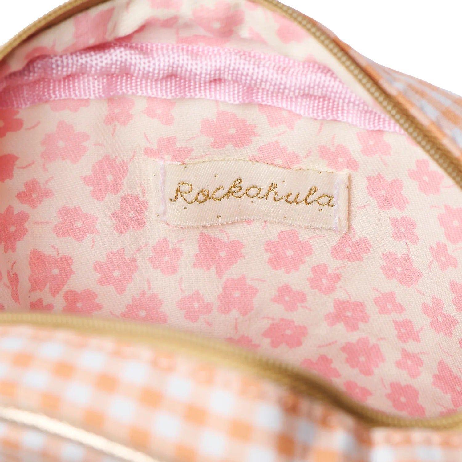 תיק צד - משבצות ופרחים