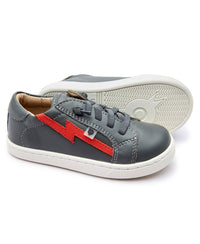 נעלי ילדים אפור אדום Old Soles Bolty Runner בסייל