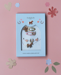 סט פגי סוסת הפוני - סיכות שיער ותכשיטים 🐴🌸
