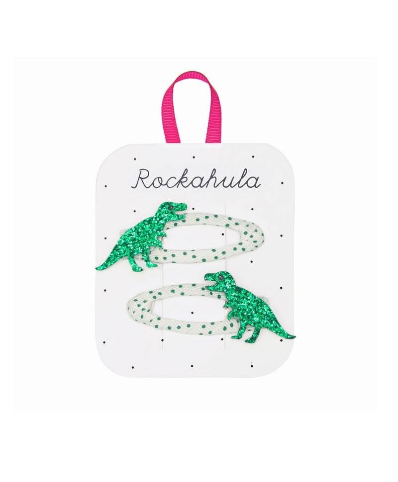 סט סיכות שיער לילדים עם דינוזאורים מנצנצים