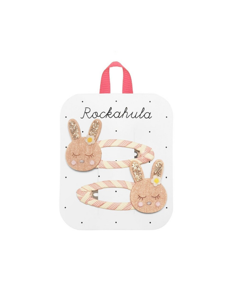 סיכות שיער לילדות בעיצוב ארנב מתוק  עם אוזניים מנצנצות 