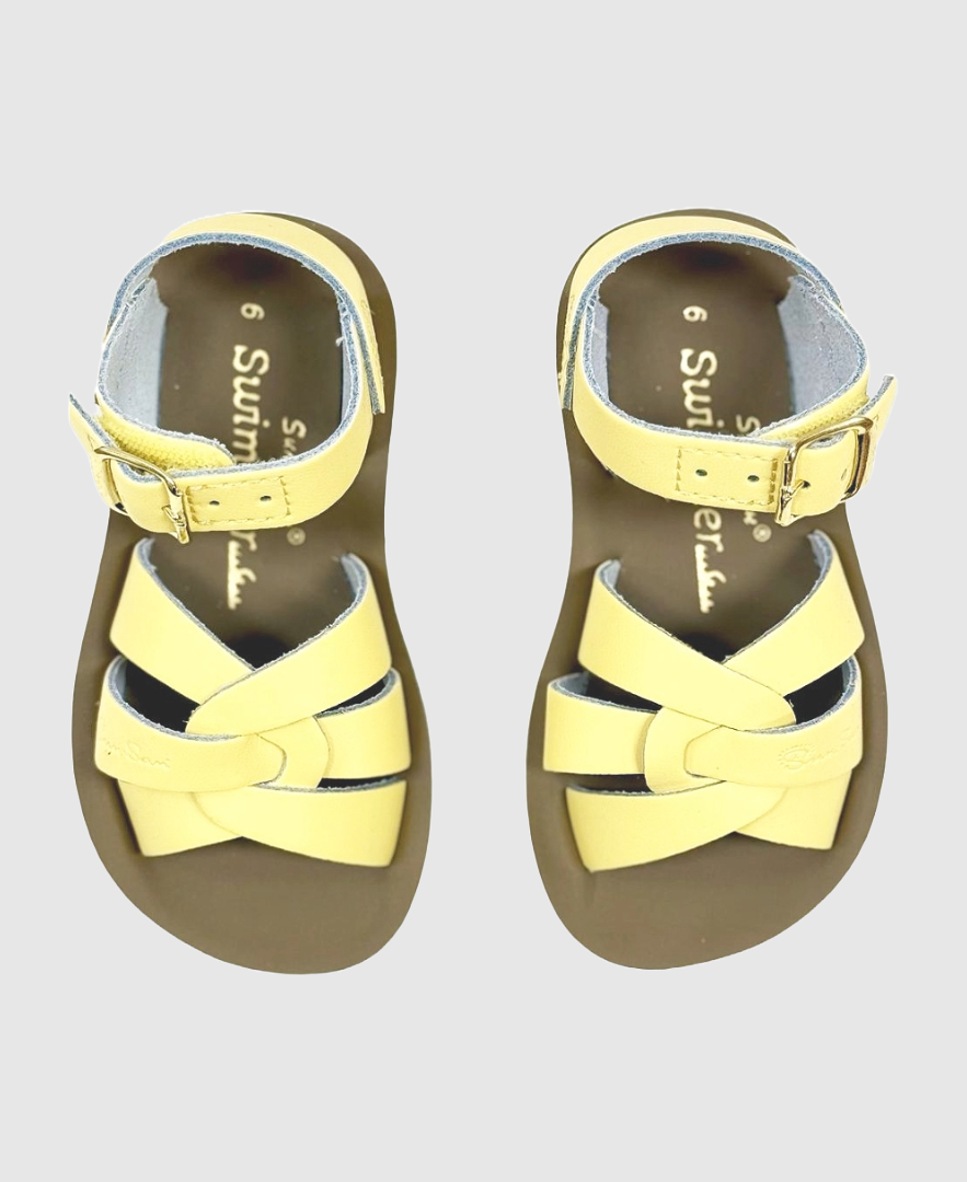 Salt Water Swimmer Sandals kids velcro yellow banana