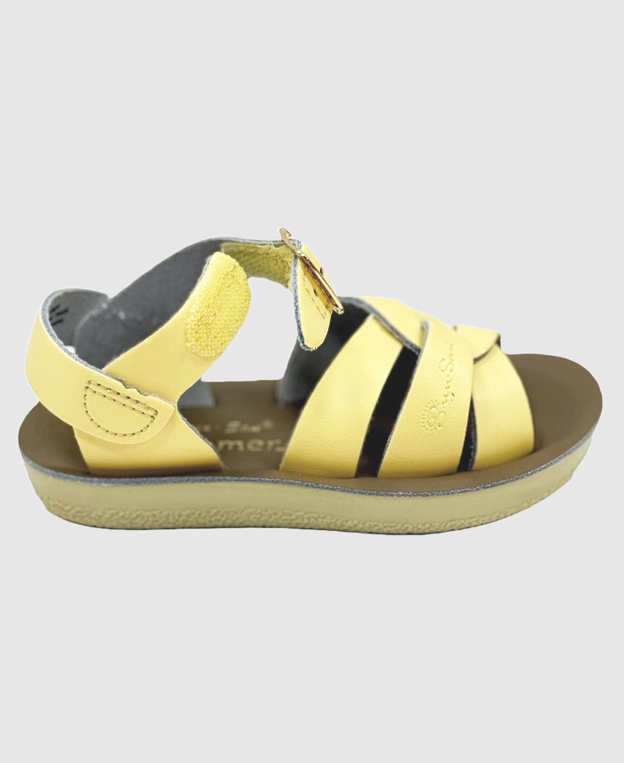Salt Water Swimmer סנדלי ילדים סקוטש Velcro צהוב בננה