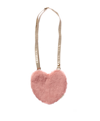 תיק צד לילדות בצורת לב פלאפי עם רצועה מנצנצת של החברה הבריטית rockahula