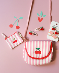 סט סיכות - דובדבנים מפוספסים 🍒