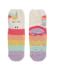 גרבים נגד החלקה - דגם חד קרן לילדים