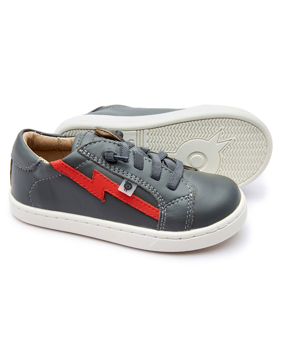 נעלי ילדים אפור אדום Old Soles Bolty Runner בסייל